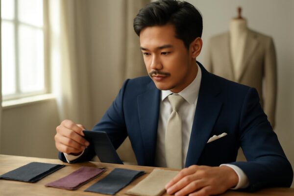 X&aacute;c định t&ocirc;ng da trước khi chọn m&agrave;u vải vest cưới