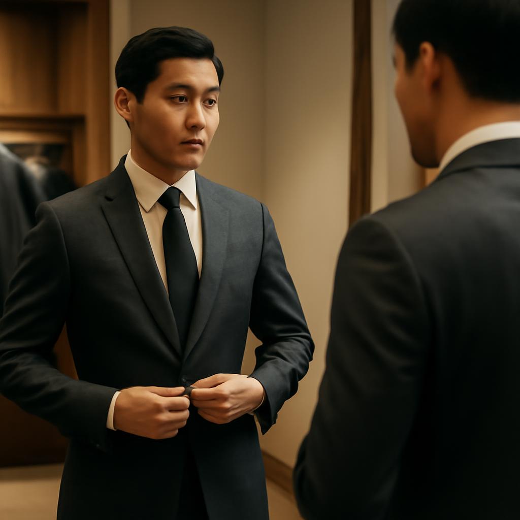 C&aacute;ch thử vest nam để kiểm tra độ vừa vặn