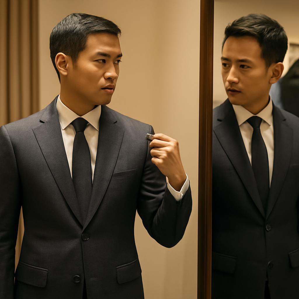 Chọn vest nam m&agrave;u x&aacute;m vừa vặn v&agrave; hợp ho&agrave;n cảnh
