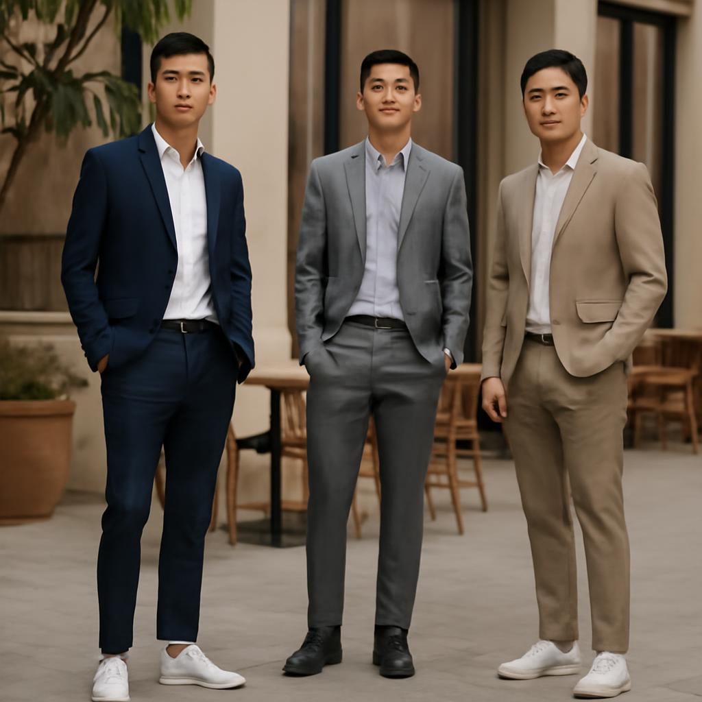 Công thức phối vest nam với giày thể thao theo hoàn cảnh