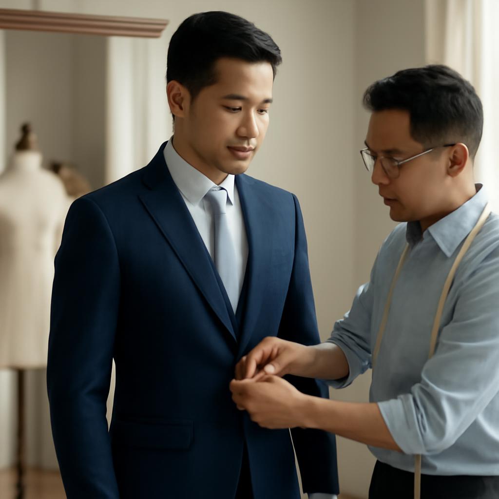 Quy trình may vest cưới gấp để vẫn vừa vặn
